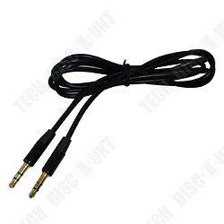 Tech Discount TD® Cordon Câble mal à mal 3.5 mm auxiliaire aux mâle a mâle cordon audio stéréo pour PC iPod MP3 de voiture (Noir)