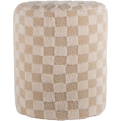 LEITMOTIV Pouf en polyester Checker Large.