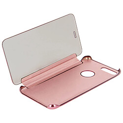 Avizar Housse Etui Folio Miroir Rose iPhone 7 Plus / iPhone 8 Plus Clapet translucide