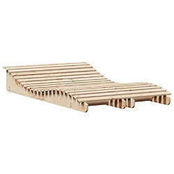 Maison Chic Bain de soleil,Lot de 2 Chaises longues 205x60x31,5cm bois massif de pin -GKD87068