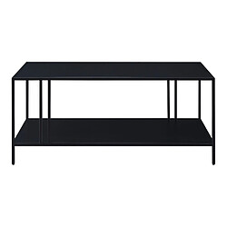 Helloshop26 Table basse métal double plateau 47 x 110 x 55 cm noir 03_0008455