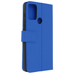 Avizar Housse Motorola Moto G50 Aspect Grainé Folio Stand Vidéo Bleu