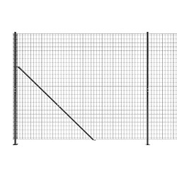 Avis vidaXL Clôture en treillis métallique avec bride anthracite 1,8x25 m