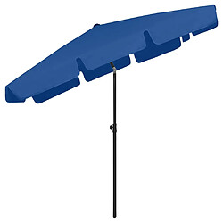 Avis vidaXL Parasol de plage bleu azur 200x125 cm