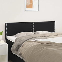 vidaXL Têtes de lit 2 pcs Noir 72x5x78/88 cm Similicuir