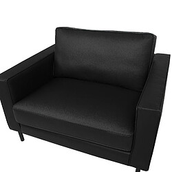 Beliani Fauteuil SAVALEN Cuir Noir pas cher