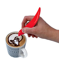 Wewoo Nouveau stylo électrique Latte Art pour de gâteau de café de décoration de d'épice de sculpture de cuisson outils de pâtisserie rouge