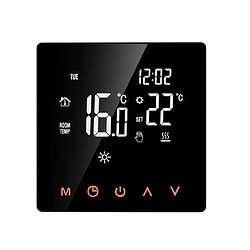 Écran de température du thermostat de chauffage programmable APP numérique intelligente - NOIR