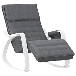 vidaXL Chaise à bascule Gris foncé Tissu