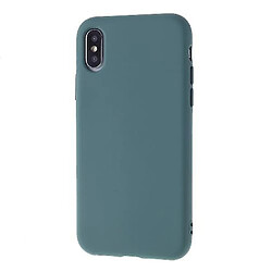 Universal Étui en silicone à boutons latéraux détachables à vert foncé pour votre Apple iPhone XS / X