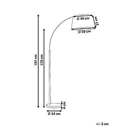 Avis Beliani Lampadaire arc noir et cuivre YABUS