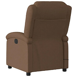 Acheter vidaXL Fauteuil inclinable de massage électrique marron tissu