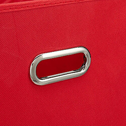 Avis Helloshop26 Boîte de rangement en tissu en lot de 2 rouge 13_0000486_2