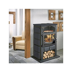 Poêle à bois fonte 12kw peint anthracite - 350104000053 - GODIN