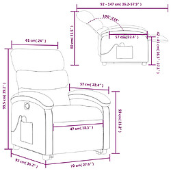 vidaXL Fauteuil inclinable de massage Vert foncé Tissu pas cher