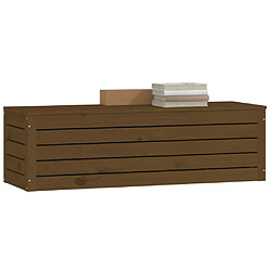 Avis vidaXL Boîte de rangement Marron miel 109x36,5x33 cm Bois massif pin