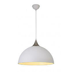 Luminaire Center Suspension 1 ampoule Nickel satiné,sable blanc