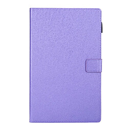 Etui en PU lignes violet avec support et porte-cartes pour votre Samsung Galaxy Tab A 10.5 (2018) SM-T590/SM-T595