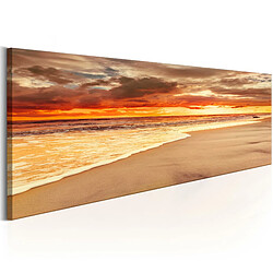 Artgeist Tableau - Beach: Beatiful Sunset [120x40]