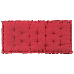 Decoshop26 coussin de canapé palette 100 % coton 120x80x10 cm bordeaux DEC021818 pas cher