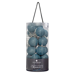 Avis Atmosphera, Createur D'Interieur Guirlande sur secteur LED 20 boules - Bleu canard