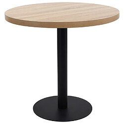 vidaXL Table de bistro Marron clair 80 cm MDF