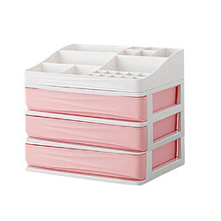 Acheter organisateur cosmétique porte-tiroir à maquillage boîte à bijoux rangement 3 niveaux rose