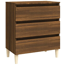 Maison Chic Buffet,Meuble de Rangement,commode pour salon,Cuisine Chêne marron 60x35x69 cm Bois d'ingénierie -MN47511