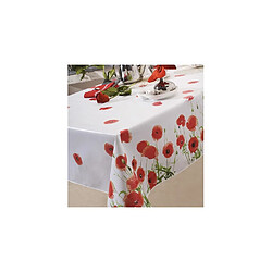 Ac-Deco Nappe toile cirée rectangle - 140 x 200 cm - Coquelicot