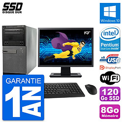 PC Tour Dell 3020 Ecran 19" Intel G3220 RAM 8Go SSD 120Go Windows 10 Wifi - Occasion