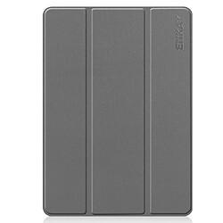 Etui en PU avec support tripliure et porte-stylo gris pour votre Apple iPad 10.2 (2019)