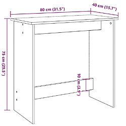 vidaXL Bureau chêne artisanal 80x40x75 cm bois d'ingénierie pas cher