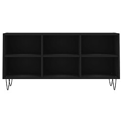 Avis vidaXL Meuble TV noir 103,5x30x50 cm bois d'ingénierie