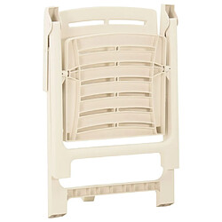 vidaXL Chaises de jardin 2 pcs Plastique Blanc pas cher