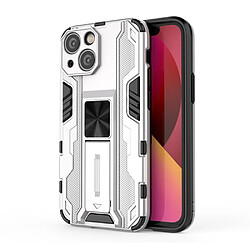 Coque en TPU antichoc hybride avec béquille argent pour votre Apple iPhone 13 6.1 pouces