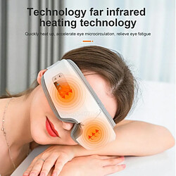 Universal Nouveaux masseurs Bluetooth pour les yeux, massages musicaux, chauffage, masques intelligents électriques, sacs de couchage, anti-vibrations, anti-rides, appareils de soins pour les yeux | appareils de beauté à usage domestique (blanc) pas cher