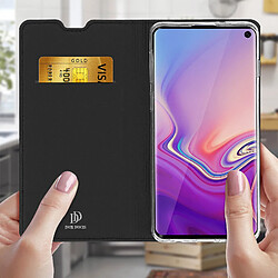 Avis Housse Samsung Galaxy S10 Étui Porte-cartes Fonction Stand Dux Ducis noir