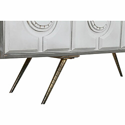 Avis Buffet DKD Home Decor Gris Doré Métal Blanc Bois de manguier (152 x 43 x 84 cm)