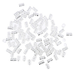 Acheter 100pcs en aluminium dreadlock perles manchette pour diy coiffure tresse queue de cheval argent