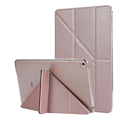 Etui en PU origami en soie avec support or rose pour votre Apple iPad Mini (2019) 7.9 pouces