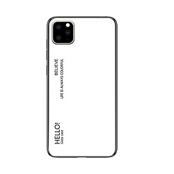 Wewoo Coque Rigide Pour iPhone 11 Gradient Color Glass Case Blanc