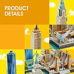 Acheter cubicFun Puzzles 3D pour enfants de 8 A 10 ans New York cityline, Arts and crafts for Kids 8-12 US Architecture Building, STEM Projects for Kids 8-12 collection gift, 123 piAces