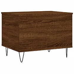 Maison Chic Tabls basse,Table Console pour salon Chêne marron 60x44,5x45 cm Bois d'ingénierie -MN25202 pas cher