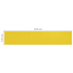 Acheter vidaXL Écran de balcon Jaune 120x600 cm PEHD