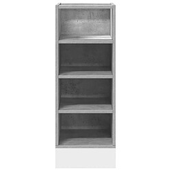 Avis vidaXL Armoire de plancher gris béton 30x44,5x81,5cm bois d’ingénierie