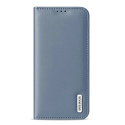 Etui en PU DUX DUCIS Fonction de blocage RFID bleu clair pour votre Samsung Galaxy S22 Ultra