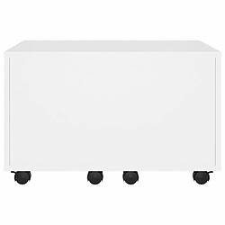 Maison Chic Table basse,Table Console Table d'appoint, Table pour salon Blanc 60x60x38 cm Aggloméré -MN95197 pas cher