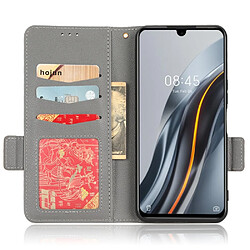 Etui en PU texture litchi, anti-chute, fermoir magnétique avec support pour votre Infinix Note 12 G96 4G X670 - gris