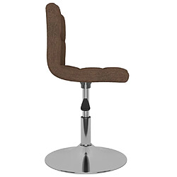 Avis vidaXL Chaise pivotante de salle à manger Marron Tissu