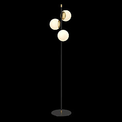 MAYTONI Lampadaire moderne à bras multiples or mat, abat-jour en verre